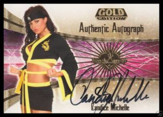 2007 Benchwarmer Gold Autograph # 3 Candice Michelle