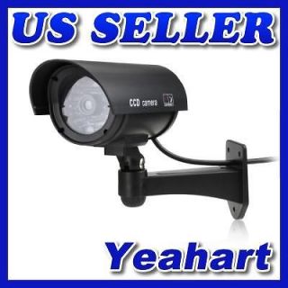 Fake Dummy Security Camera with LED light Surveillance indoor outdoor