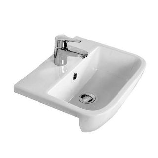 RAK Series 600 Square 520mm Semi Recessed Vanity Basin   1 or 2 tap