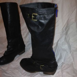 NEW CANDIES NAME BRAND HIGH BOOTS, LEATHER, GIRLS BIKER STYLE, SIZE