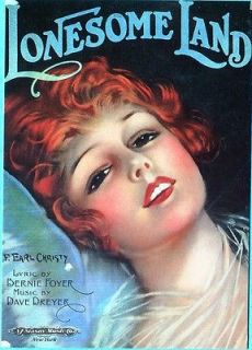 Earl Christy postcard, Modern, Lonesome Lady, Camden Graphics, Unused