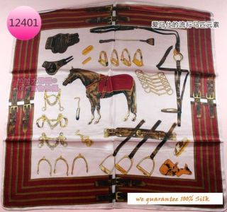 100% SILK CHRISTMAS NEW YEAR GIFT SATIN horse riding shelter scarf