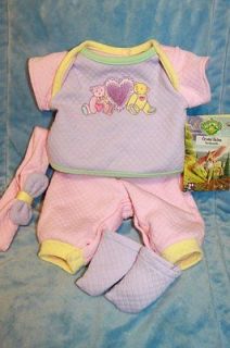 Cabbage Patch Kids Modern TRU Pink/Purple Teddy Bear Baby Outfit 16 in
