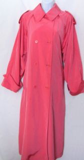 MISTY HARBOR.Sz 14.Coral pink double breasted cape back style rain