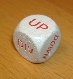 STOCK TICKER STOCK MARKET GAME DIE / DICE   UP DOWN DIV   REPLACEMENT