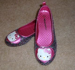 NWOT Hello Kitty Sequin Sparkly Ballet Flat Shoes Size 3