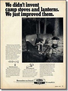1970 Thermos Brand Camp Stove & Lantern Photo Ad