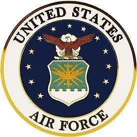 Air Force Round Military Enamel Emblem Crest Logo Auto Car Grill Badge