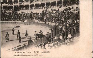 Corrida De Toros Madrid Spain Bull Fighting Ring c1910 Postcard