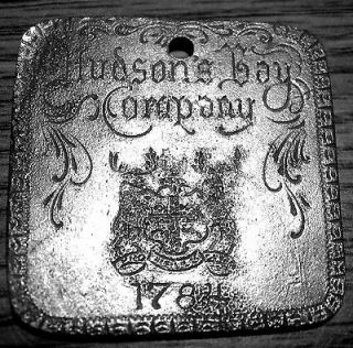 1784 Hudson Bay Co Canada Indian Trade Medal 10 Made Beaver Bale Tag