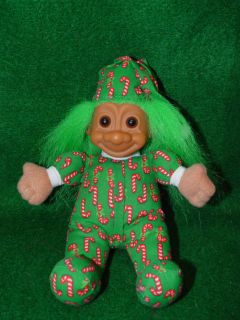 Troll Doll 6 Russ Plush Soft Body Christmas Candy Cane