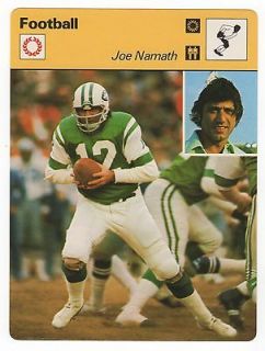 1977 JOE NAMATH Sportscaster Card Italy NM/M offers? combine shipping