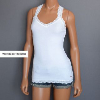 NWT Hollister HCO Womens Sexy White Jack Creek Lace Tank Top Cami