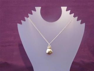 Gold Boxing Glove Pendant and Chain Necklace Rocky Marciano Perfect