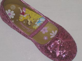 Disney Toddler Girls Pink Glitter Princess Ballet Shoes