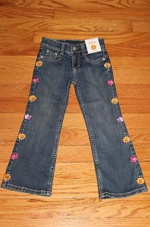 NWT Gymboree Sunflower Smiles Sz 4 Slim Jeans Flowers Girl Pants