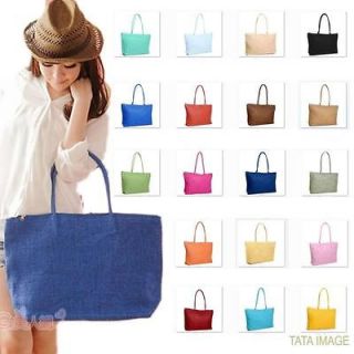 NEW Ladies Casual Beach Raffia Womens Large Straw Woven Tote Shoulder