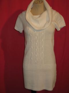 Cute FOREVERE 21 sweater mini dress   Cable Knit  Cowl Neck