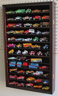 Hot Wheels Matchbox Car Display Case Cabinet Wall Rack, Kid Safe Door