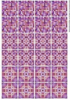 Pink Mosaic Teabag Tiles by Sarah Edwards