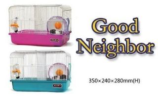 NEW ALEX Color Good Neighbor Hamster Cage Marriage House With Wheel