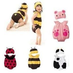 Baby Kids Toddlers Cute Cow Bee Ladybug Bear Party Costume Romper Gift