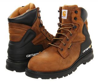 Carhartt Mens NEW CMW6120 Brown Leather Waterproof Lace Up Work Boots