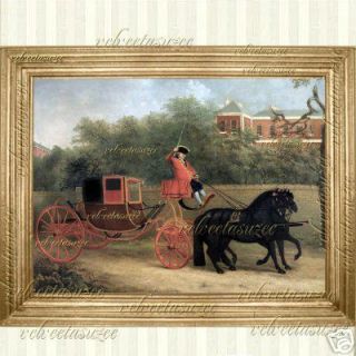 Horse Carriage Victorian Dollhouse Picture Miniature GF