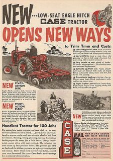 1954 J. I. CASE LOW SEAT EAGLE HITCH TRACTOR SC SC4 DC DC4 S D AD