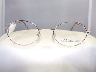 LARGE THIN GOLD OVAL RX READY EYEGLASS FRAME