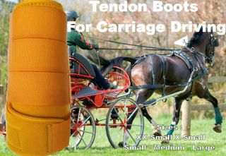 Horse Tendon Boots Yellow  Miniature To Horse Size Ideal For Carriage