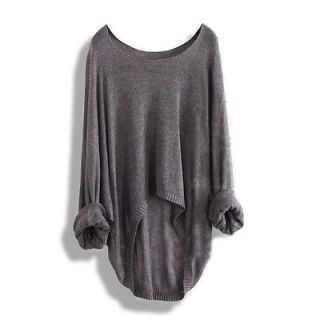 2013 Ladies Casual Batwing Round Neck Knitted Pullover Jumper Loose