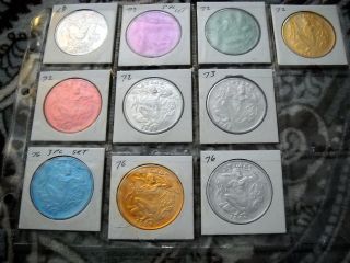 LOT OF 10 KREWE OF ATLAS MARDI GRAS DOUBLOONS   NO DUPES