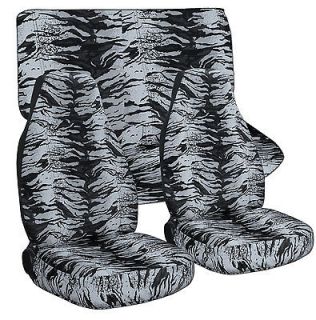 snow tiger silver front+back car seat covers,OTHER ANIMAL PRINTS AVBL