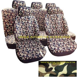GREEN CAMOUFLAGE HIGH QUALITY CAR TRUCK SEAT COVERS SET SC177GR05