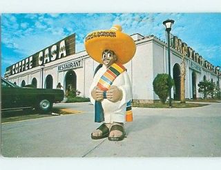 Pre 1980 MEXICAN STATUE AT COFFEE CASA RESTAURANT Dillon SC u2813