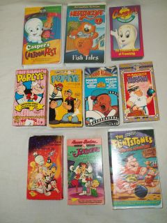 Lot of 10 Classic Cartoon VHS (Casper,Jetson s,Popeye)