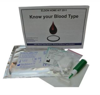 ELDON BLOOD GROUP/TYPE HOME TEST/TESTING KITS