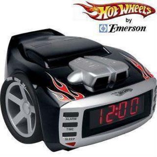 EMERSON HOT WHEELS SNORE ALARM CLOCK RADIO CAR