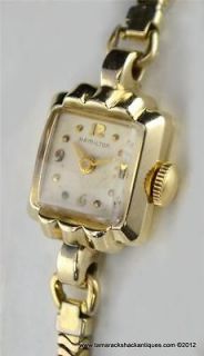 1953 Hamilton Celeste Ladies Wrist Watch 10K Two Tone Gold Filled