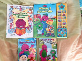 Barney Purple Dinosaur When I Grow Up++ 4 Books See Photos for Titles