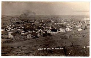 Real Photo Postcard Overview of Shelby, Montana