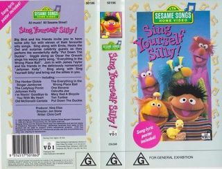 SESAME STREET ~GET UP AND DANCE AND SING YOURSELF SILLY VHS PAL