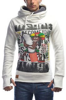 Sweater Hooded Hoodie Reggae Jamaica Marijuana Rasta Weed Bob Marley