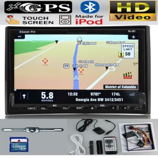 Double Din 7 In LCD Car GPS DVD CD Player Monitor AUX IN Ipod