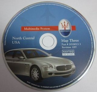 2006 2007 2008 Maserati Quattroporte Navigation CD Map 3 North Central