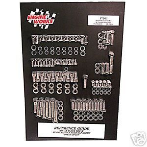 New Engine Works SS Fasteners Bolt Kit Pontiac 326 455