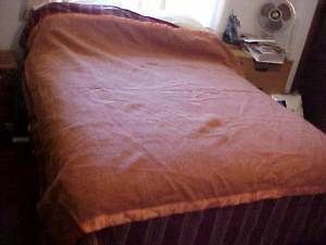 VINTAGE 1940s CHATHAM BLANKET, RUST COLOR