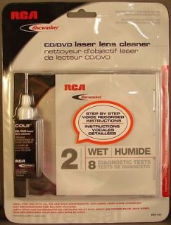RCA RD1142 Discwasher CD/DVD Laser Lens Cleaner w/ 2 Brushes 8 Setup
