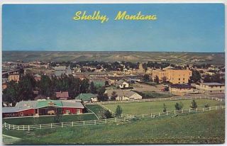 SHELBY, MT VINTAGE POSTCARD Panorama View